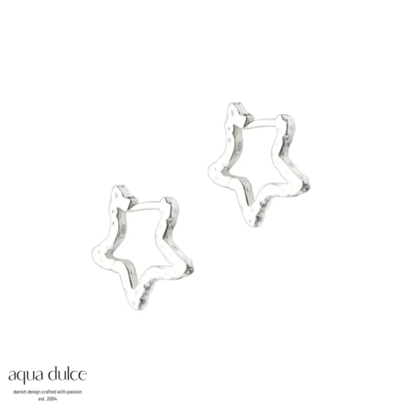 Sølv Stella Hoops fra Aqua Dulce