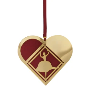 Ballerina - Julehjerte i forgyldt