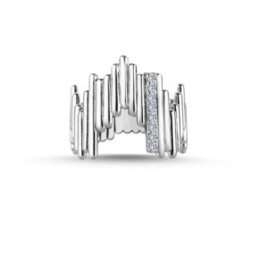 14 kt Piano ring i hvidguld fra Nuran