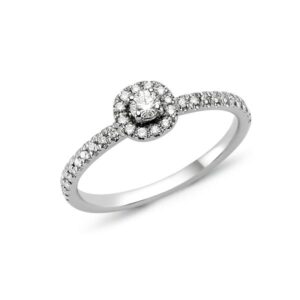 14 karat hvidguld ring Sofia med brillanter fra Nuran