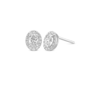 14 karat hvidguld Elvira ørestikker med brillanter fra Nuran