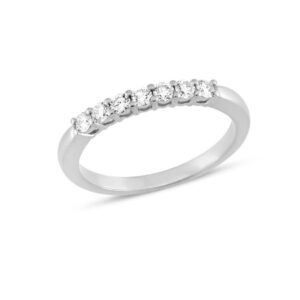 Emma hvidguld alliancering m. 7 x 0,05ct diamanter fra Nuran