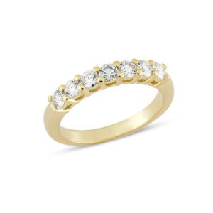 Emma guld alliancering m. 7 x 0,11ct diamanter fra Nuran