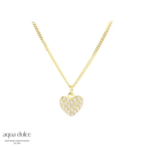 Forgyldt 'Darling Heart' halskæde fra Aqua Dulce varenr. 5954