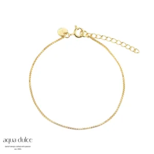 Forgyldt 'Round box' armbånd fra Aqua Dulce