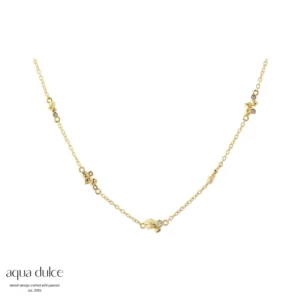 Forgyldt 'Darling Rocks' halskæde fra Aqua Dulce varenr. 6061