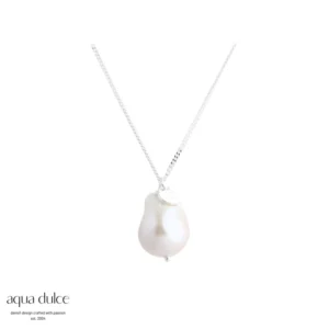 Sølv barok perle halskæde fra Aqua Dulce varenr. 6077