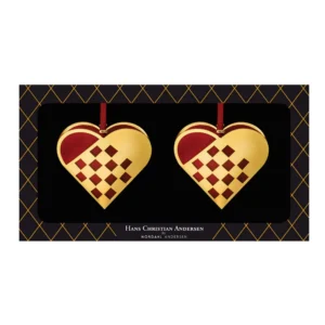 Flettede julehjerter 2-pk - fra H.C.Andersen Home