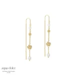 Clover sølv forgyldte ørehængere fra Aqua Dulce varenr. 6887