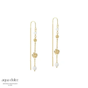 Clover sølv forgyldte ørehængere fra Aqua Dulce varenr. 6887