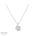 Clover sølv halskæde fra Aqua Dulce varenr. 6890