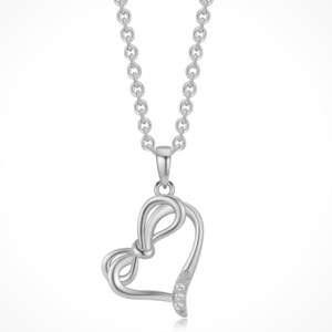 Sølv collier hjerte og evighedstegn fra Støvring Design - varenr. 16239211