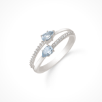 Blå ring med zirkonia fra Støvring Design - 12237046