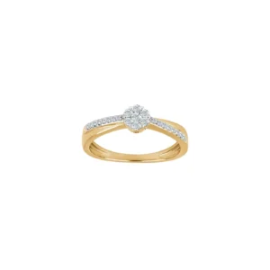 14kt guldring m. diamanter fra Nordahl Andersen