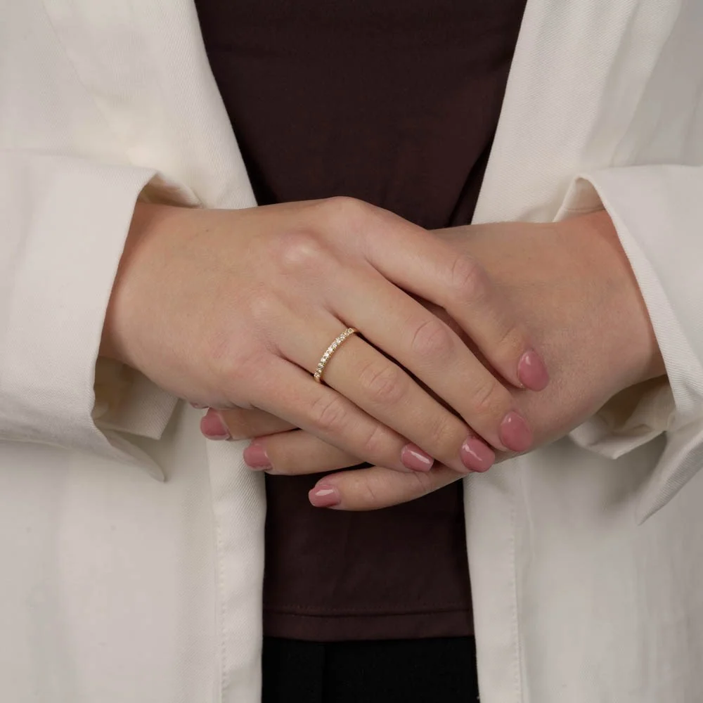 Luxury 14 kt guld allliance ring m. labgrown fra Siersbøl - Billede 2