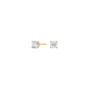 Luxury 14 kt guld 2x0,35ct ørestikker m. labgrown fra Siersbøl